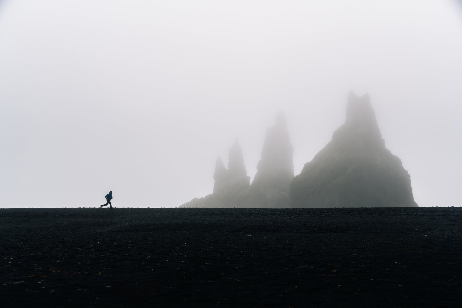 running in misty weather